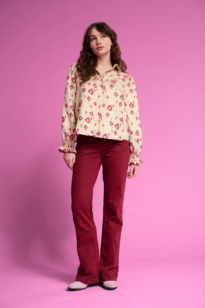 POM Amsterdam Leopard Blouse in Shimmer - the tartan fox