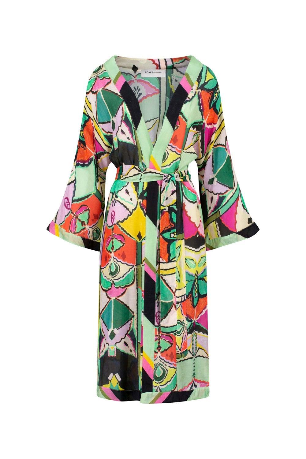 POM Festive Party Kimono in Paper - the tartan fox