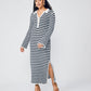 Rue Stiic Alicia Maxi Dress in Wavy Horizontal Stripe - the tartan fox