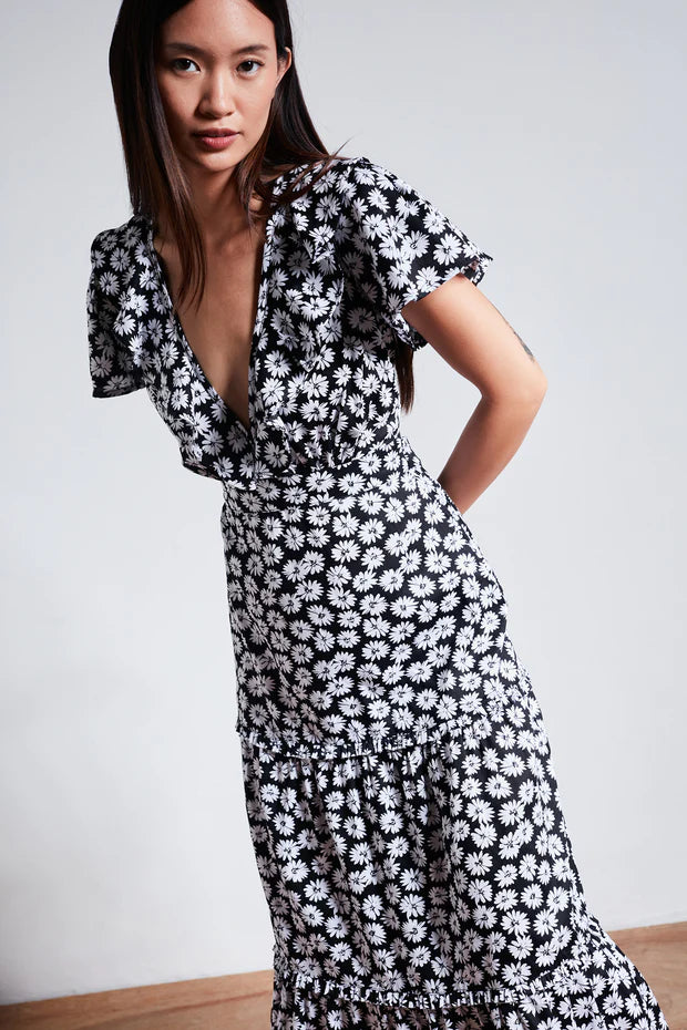 Rue Stiic Lucille Maxi Dress in Black Dahlia Floral - the tartan fox