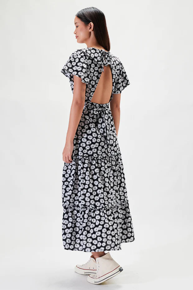 Rue Stiic Lucille Maxi Dress in Black Dahlia Floral - the tartan fox