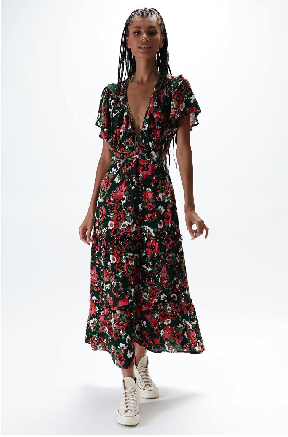 Rue Stiic Lucille Maxi Dress in Viola Floral - the tartan fox