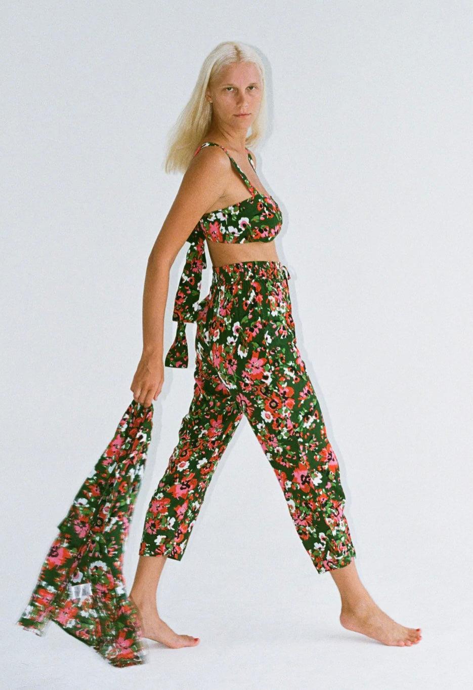 Rue Stiic Milena Pant in Viola Floral - the tartan fox