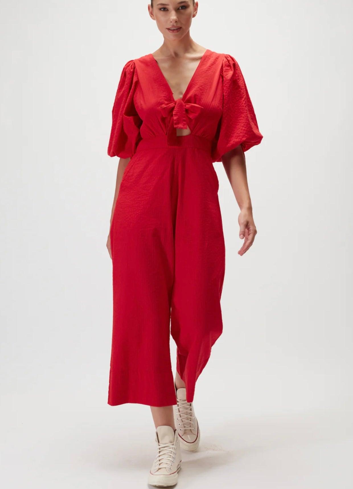 Rue Stiic Robin Jumpsuit in Cherry - the tartan fox