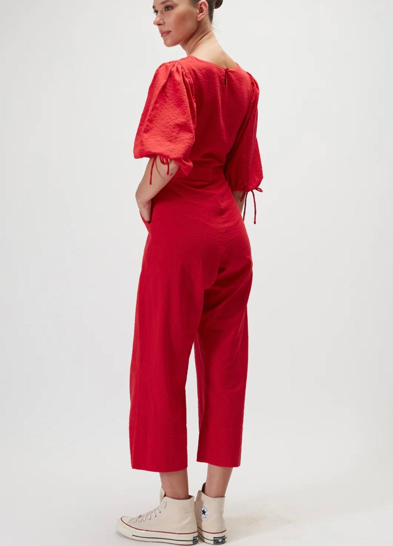 Rue Stiic Robin Jumpsuit in Cherry - the tartan fox