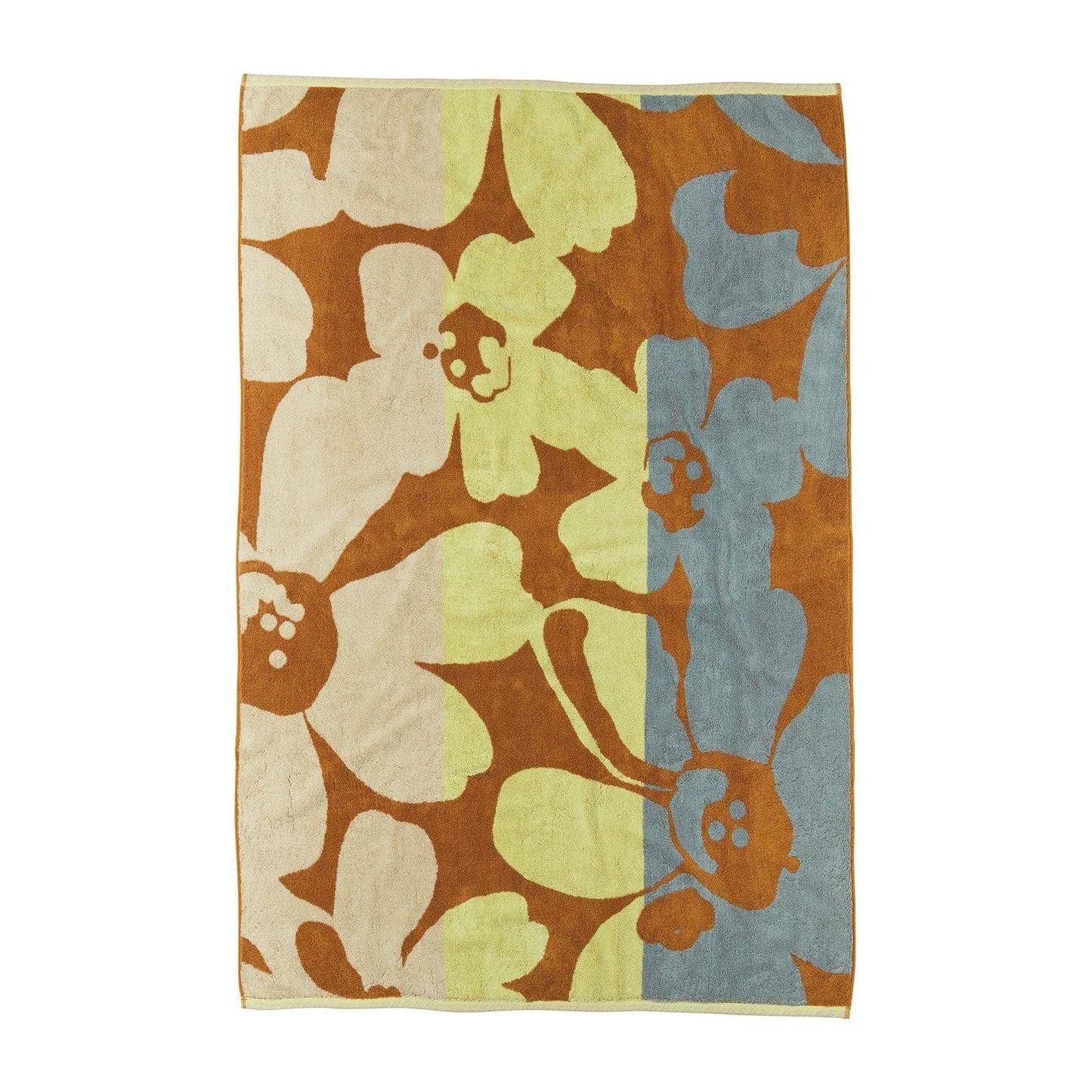 Sage and Clare Manning Floral Towel in Fudge - the tartan fox