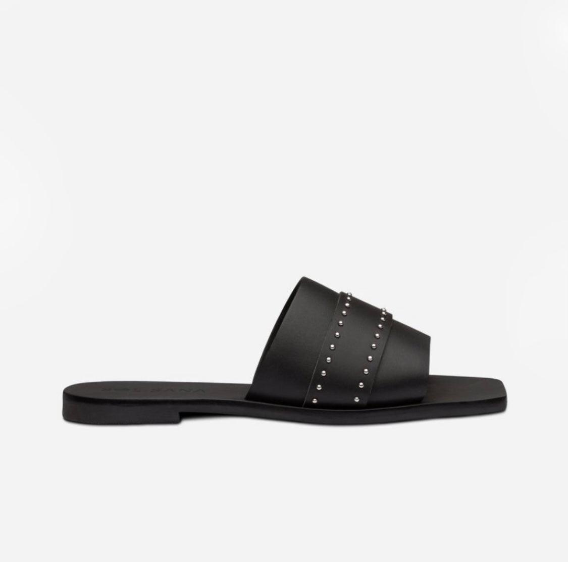 Sol Sana Dallas Slide in Black - the tartan fox