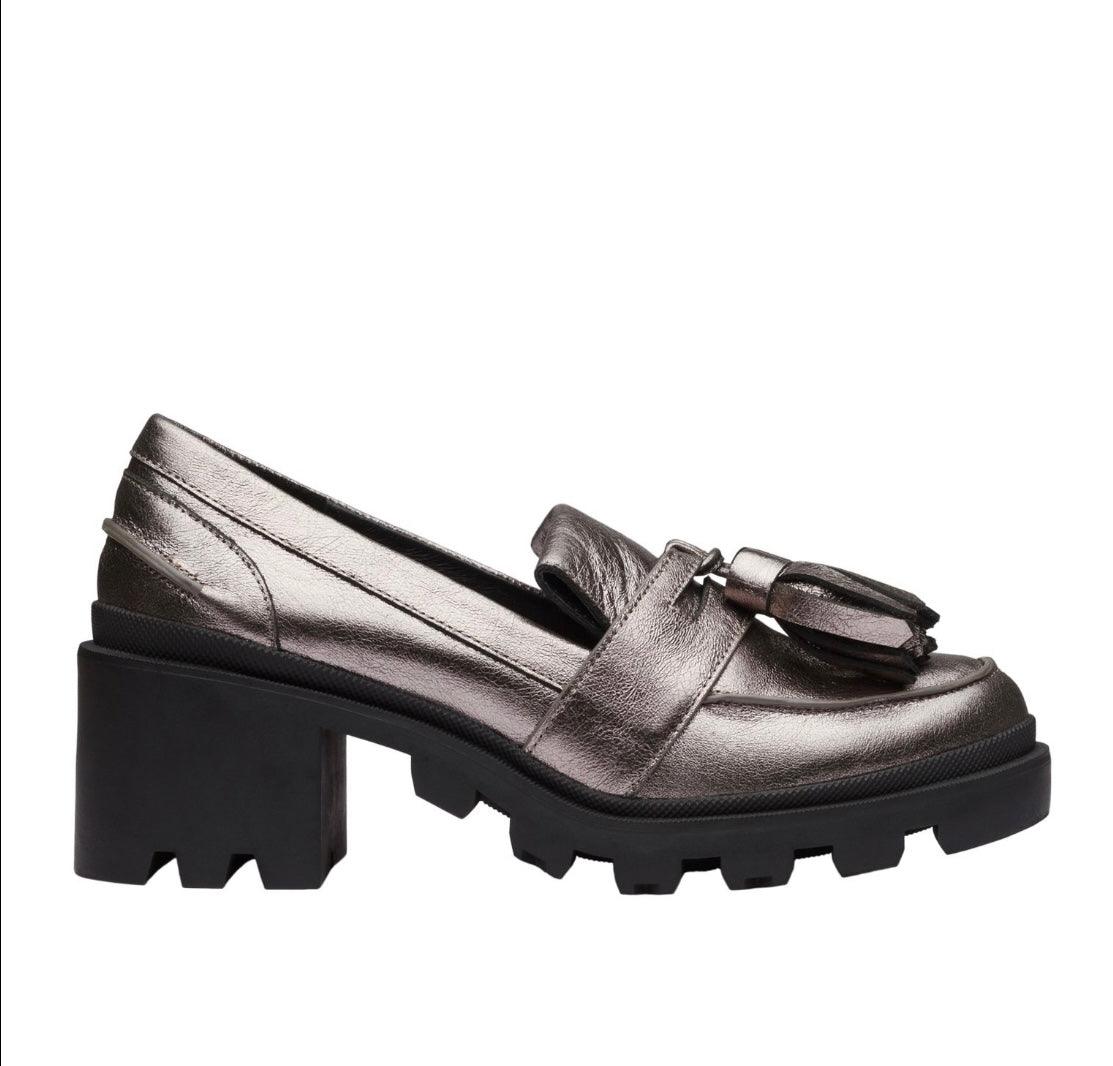 Sol Sana Lance Loafer in Dark Silver - the tartan fox