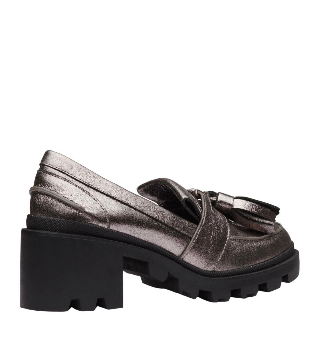 Sol Sana Lance Loafer in Dark Silver - the tartan fox