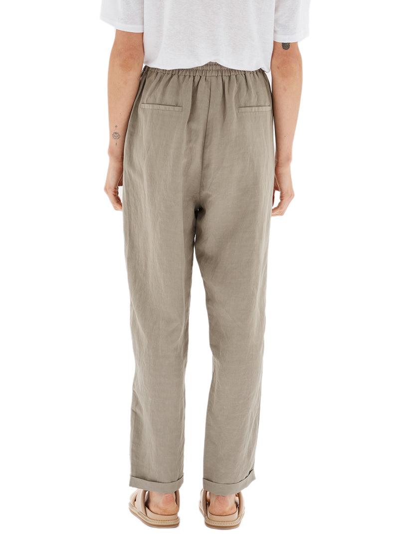 Staple the Label Thalia Drawstring Pant in Sage - the tartan fox